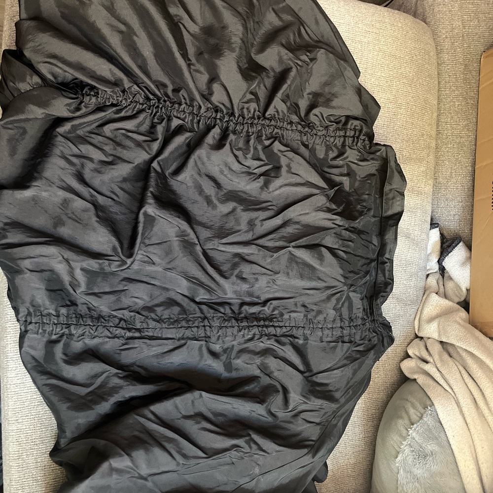 Black Athletic Bubble Skirt with Ruched A-Line Design